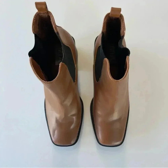 MIA Dru Chelsea Platform Boot Bootie Chunky Block Heel Cognac Size 11 New no box - Picture 4 of 11